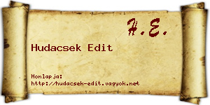 Hudacsek Edit névjegykártya
